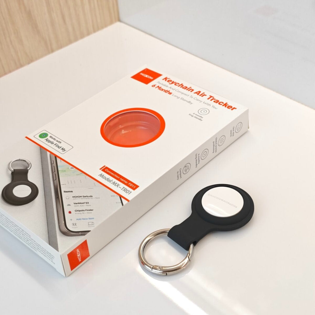 Moxom Keychain Air Tracker Portable Compact Works Apple Find FD 11 Mx-Tr01