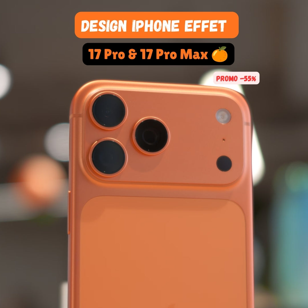 Sticker Arrière iPhone Style iPhone 17 🍊 – Transformez votre ancien modèle en nouveau design 🔥