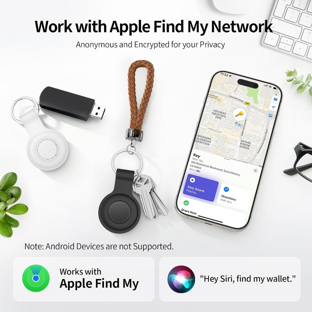 Moxom Keychain Air Tracker Portable Compact Works Apple Find FD 11 Mx-Tr01