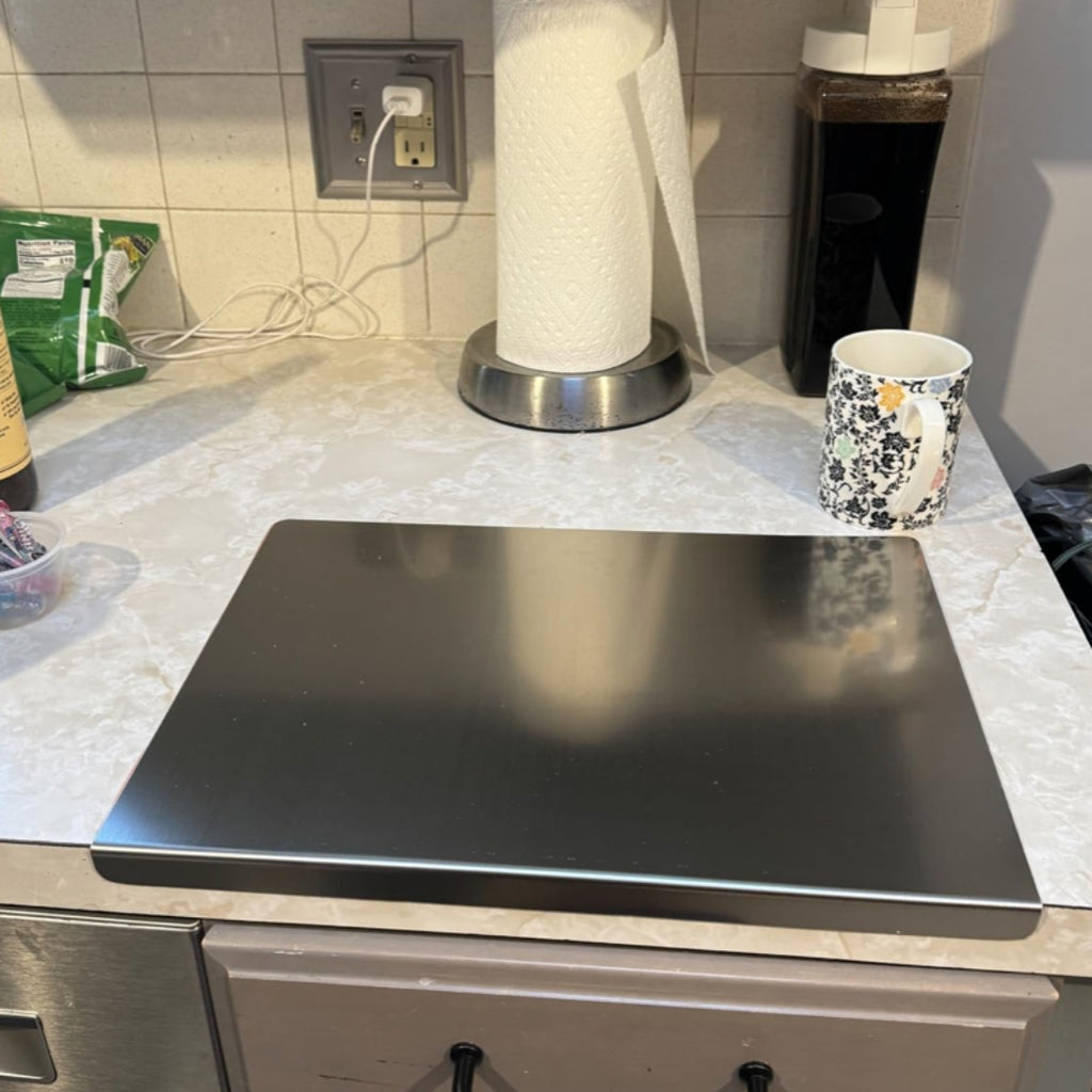 Planche de découpe INOX 50cmx35cm + Livraison Gratuite 🔥