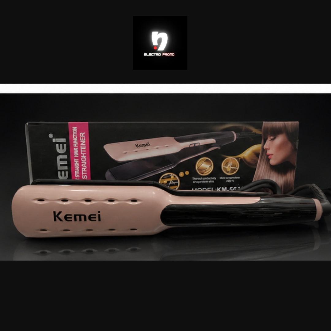 Lisseur Kemei Haute Température 450°C – Anti-Frisottis & Brillance Parfaite § مكواة شعر كيمي احترافية 450 درجة – سيراميك عالي الجودة