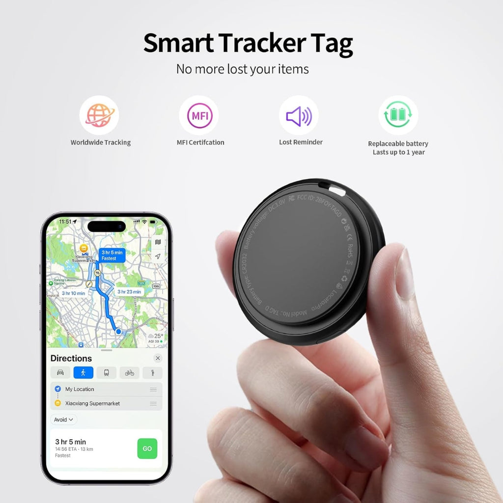 Moxom Keychain Air Tracker Portable Compact Works Apple Find FD 11 Mx-Tr01