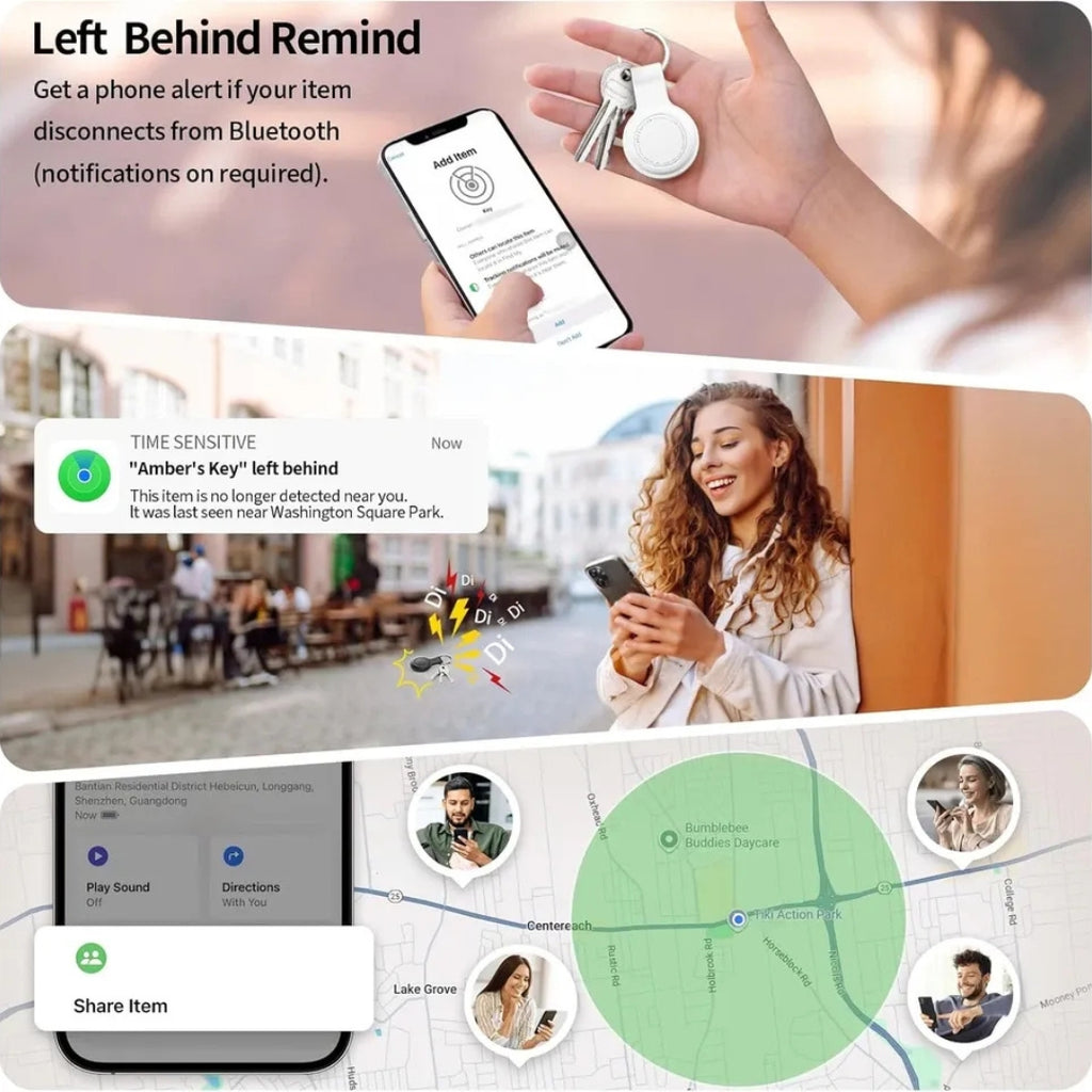 Moxom Keychain Air Tracker Portable Compact Works Apple Find FD 11 Mx-Tr01