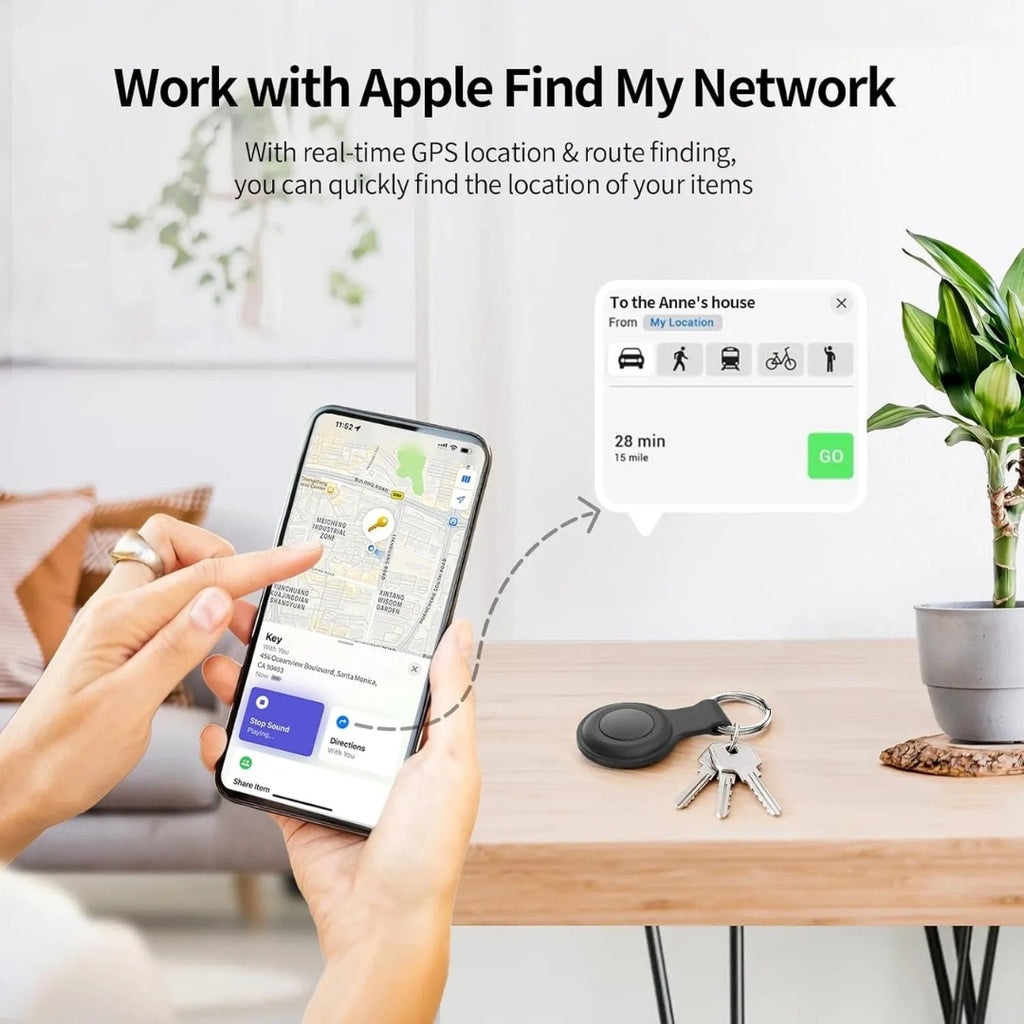 Moxom Keychain Air Tracker Portable Compact Works Apple Find FD 11 Mx-Tr01