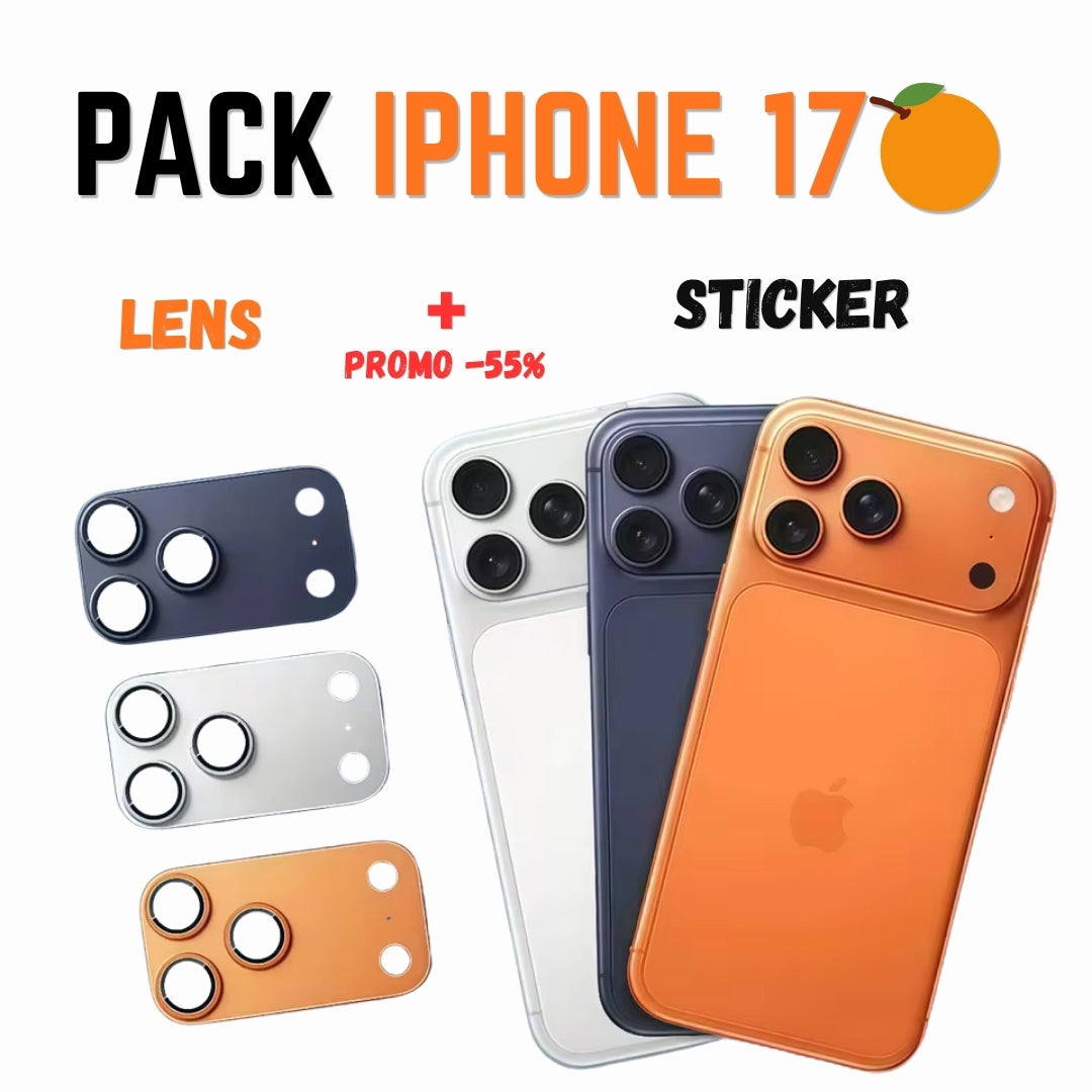 PACK PROMO 🔥  Design iPhone Effet 17 Pro & 17 Pro Max 🍊 – Compatible iPhone 13 / 14 / 15 / 16 Pro & Pro Max