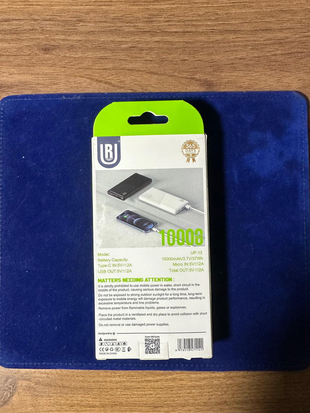 Power Bank 10000mAh Ultra Slim 🔥  – Batterie Externe Portable Charge Rapide USB Double Sortie