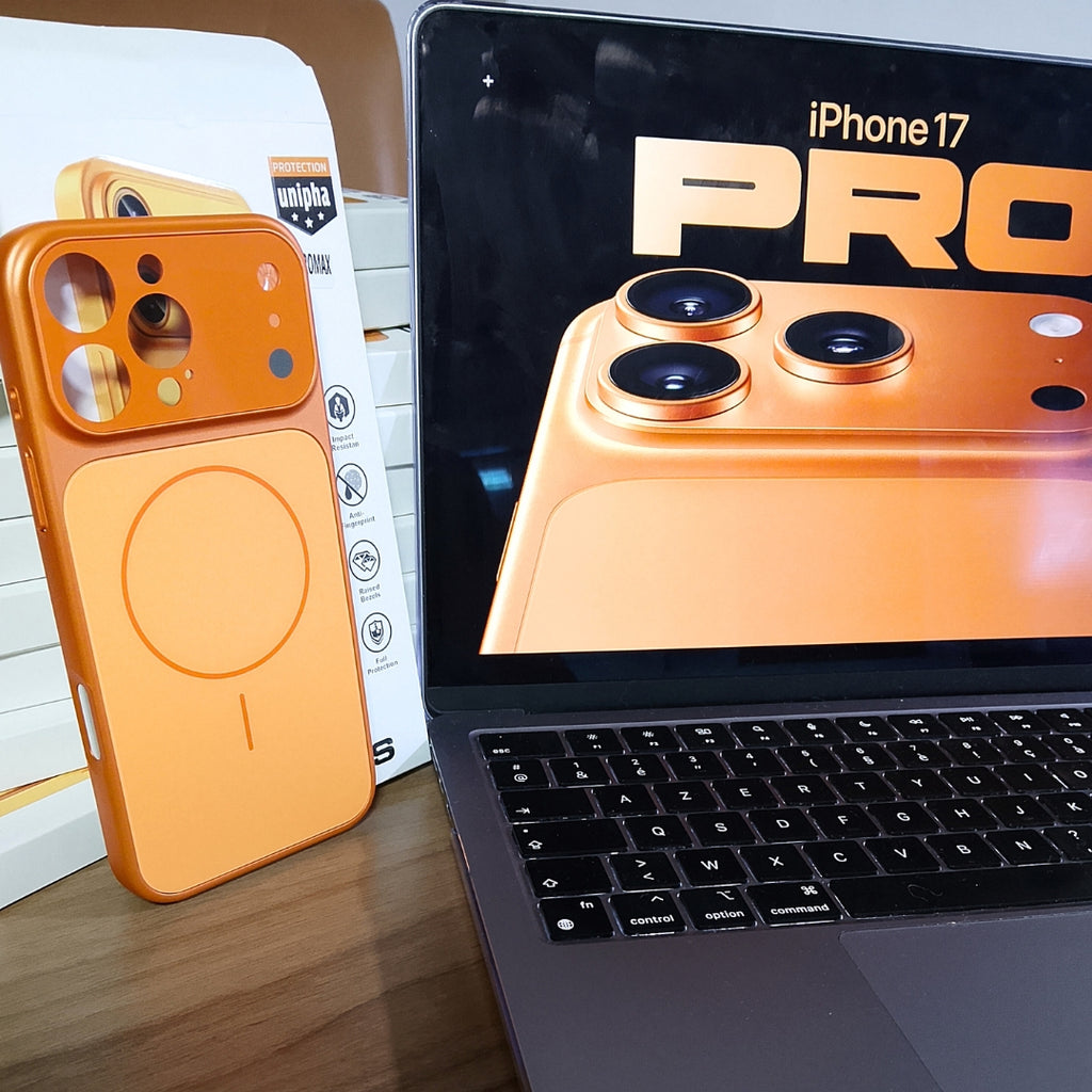 iPhone 17 🔥 Pack Protection iPhone Premium 3-en-1 🍊 – Style Luxe & Sécurité Totale