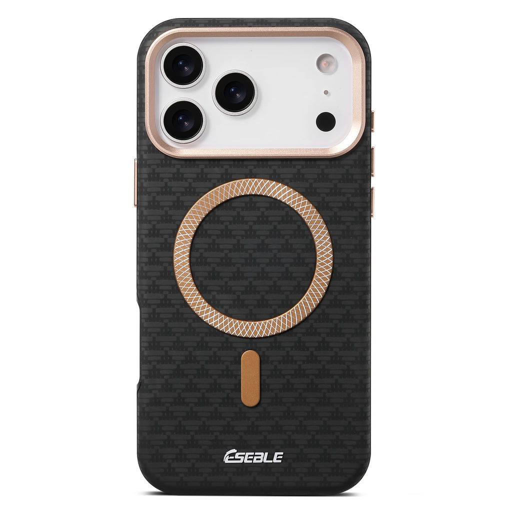 Coque Magnétique Premium Style Class – Design Élégant avec Anneau Métallique Compatible MagSafe