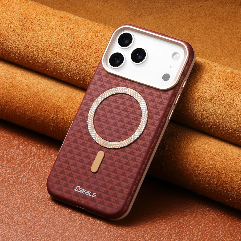 Coque Magnétique Premium Style Class – Design Élégant avec Anneau Métallique Compatible MagSafe