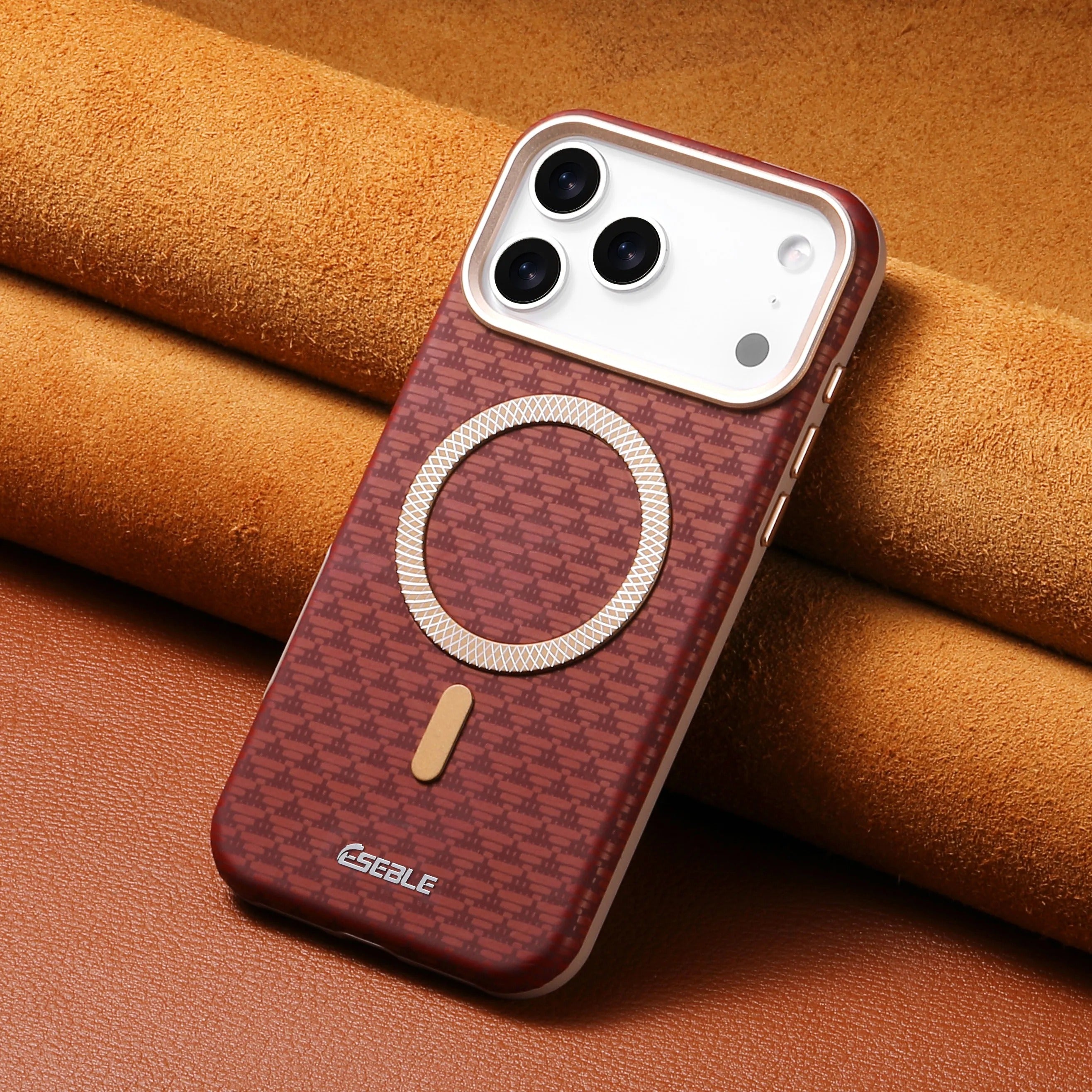 Coque Magnétique Premium Style Class – Design Élégant avec Anneau Métallique Compatible MagSafe