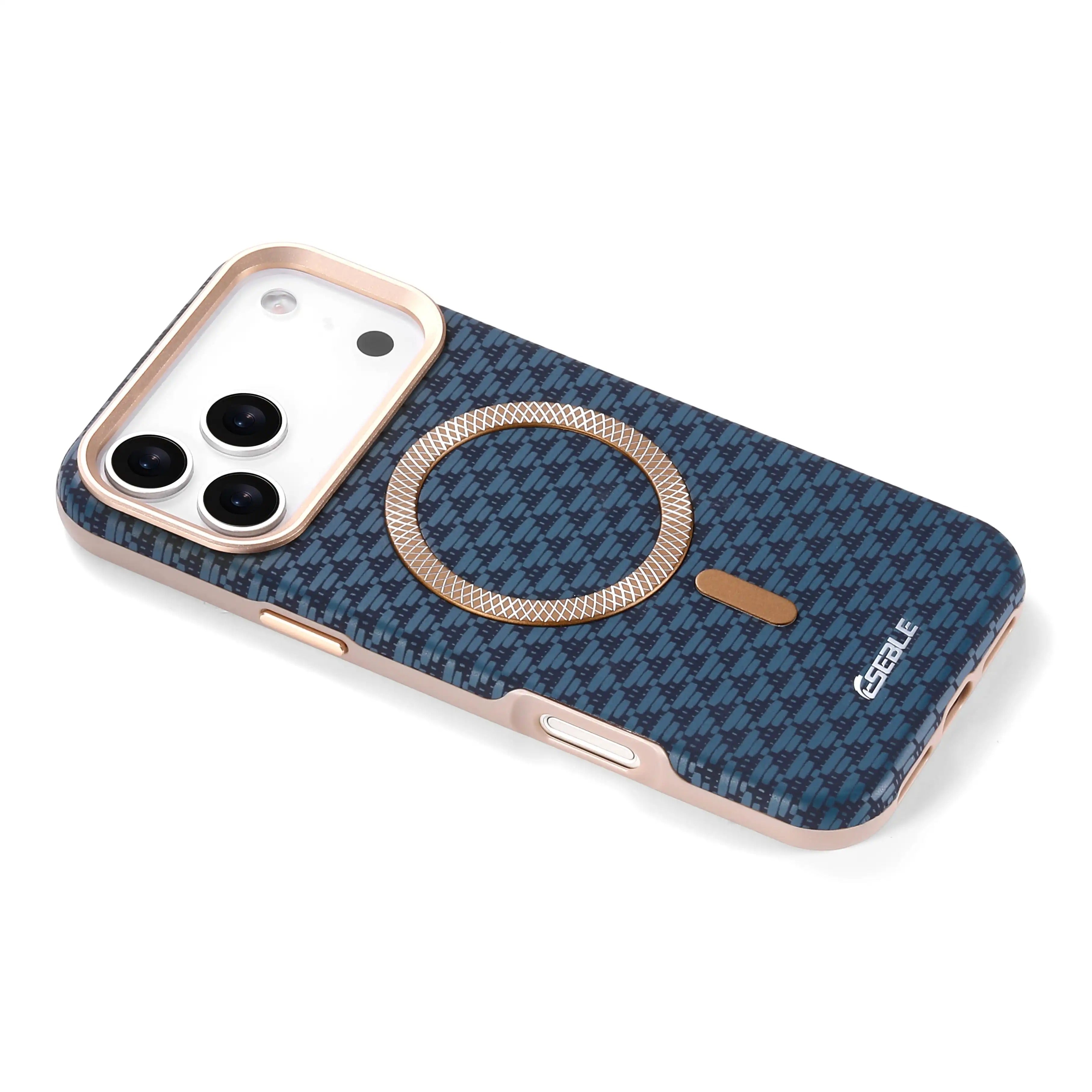 Coque Magnétique Premium Style Class – Design Élégant avec Anneau Métallique Compatible MagSafe