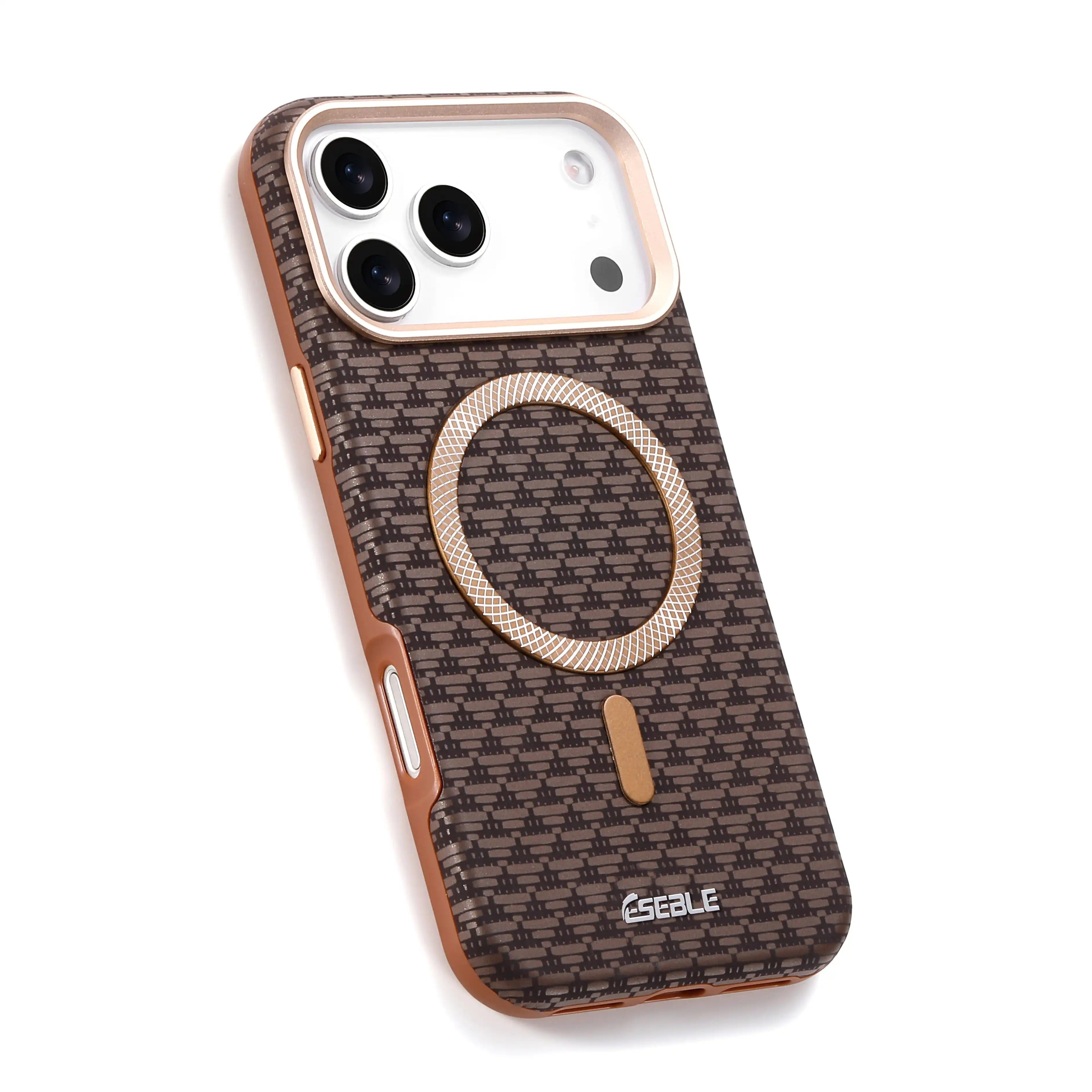 Coque Magnétique Premium Style Class – Design Élégant avec Anneau Métallique Compatible MagSafe