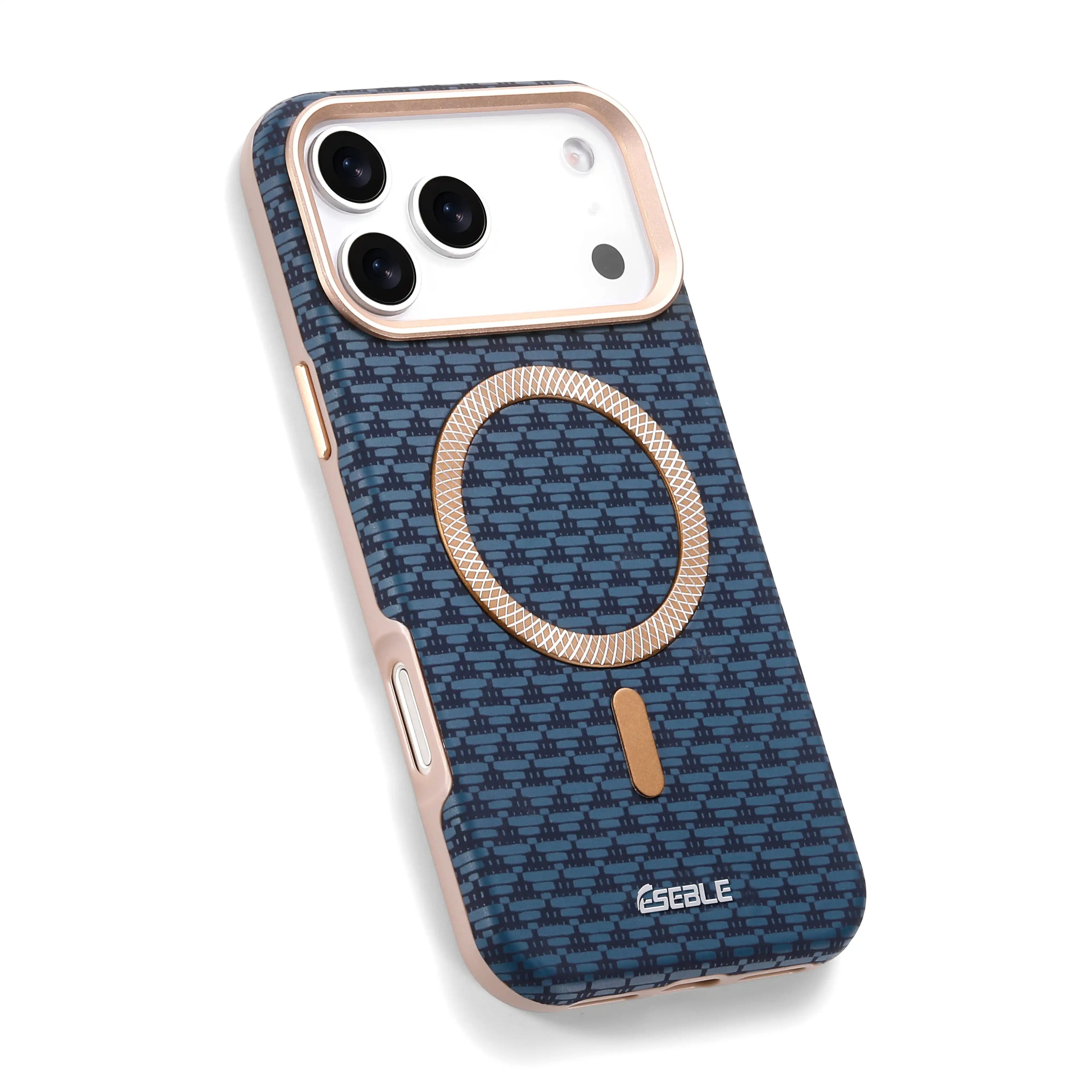 Coque Magnétique Premium Style Class – Design Élégant avec Anneau Métallique Compatible MagSafe
