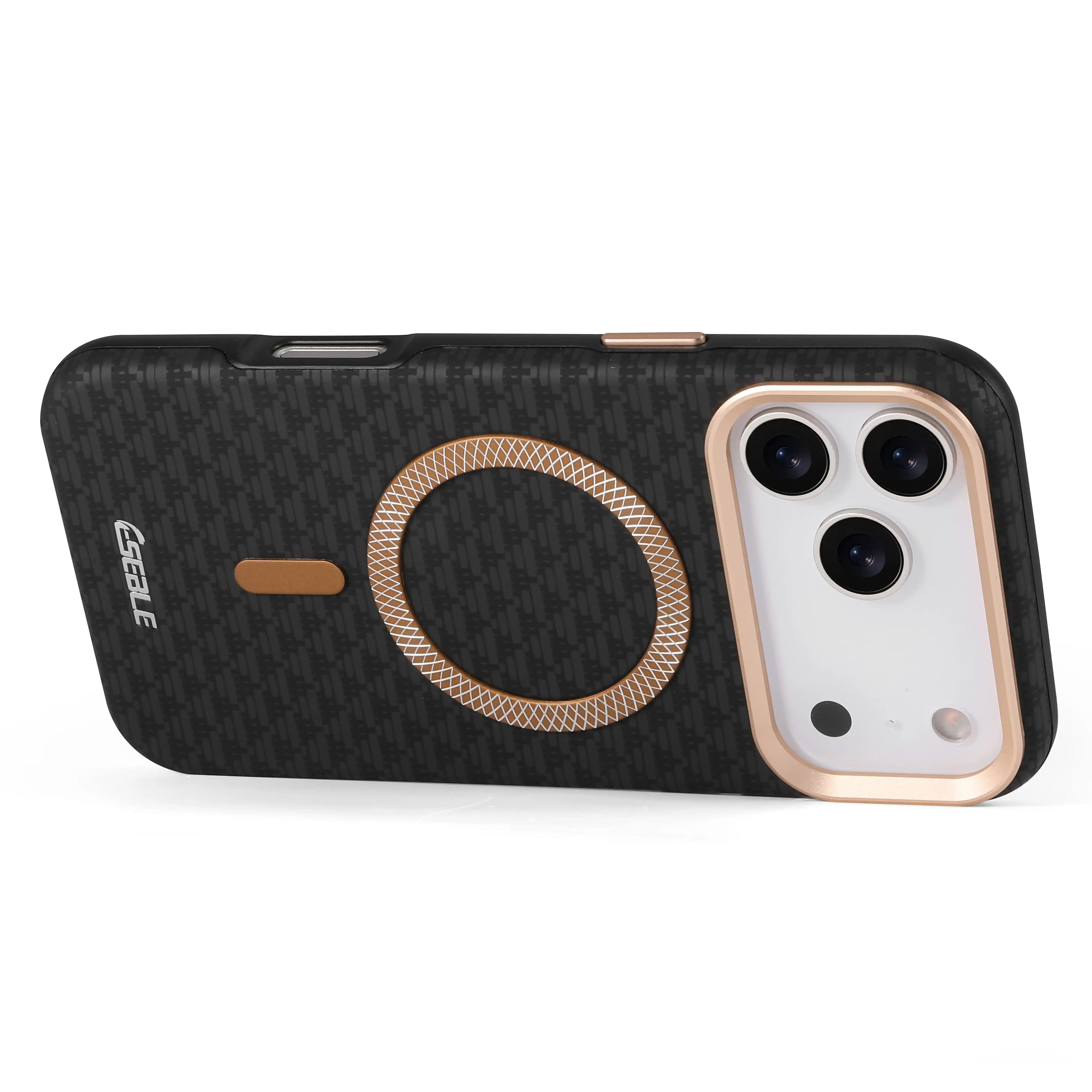 Coque Magnétique Premium Style Class – Design Élégant avec Anneau Métallique Compatible MagSafe