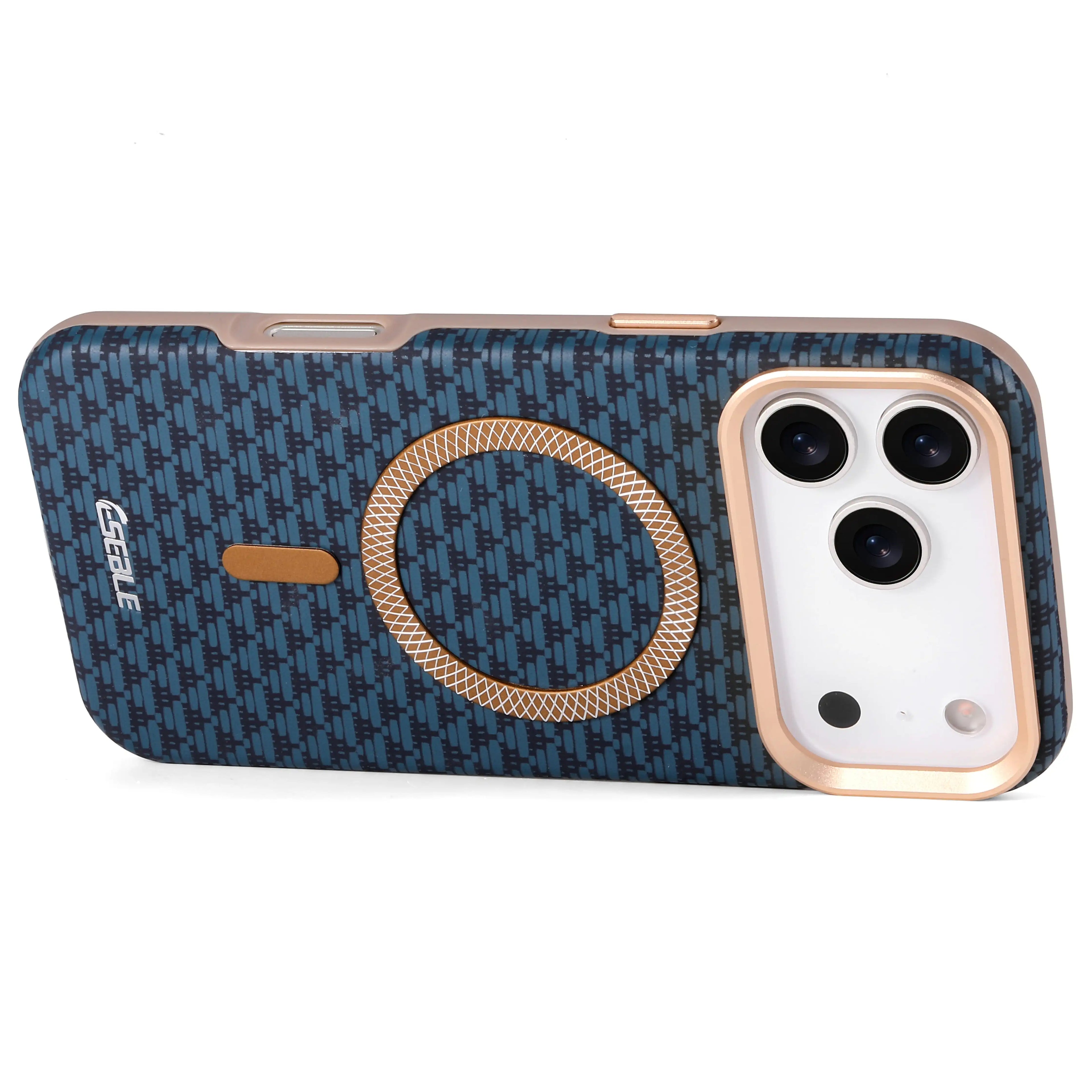 Coque Magnétique Premium Style Class – Design Élégant avec Anneau Métallique Compatible MagSafe