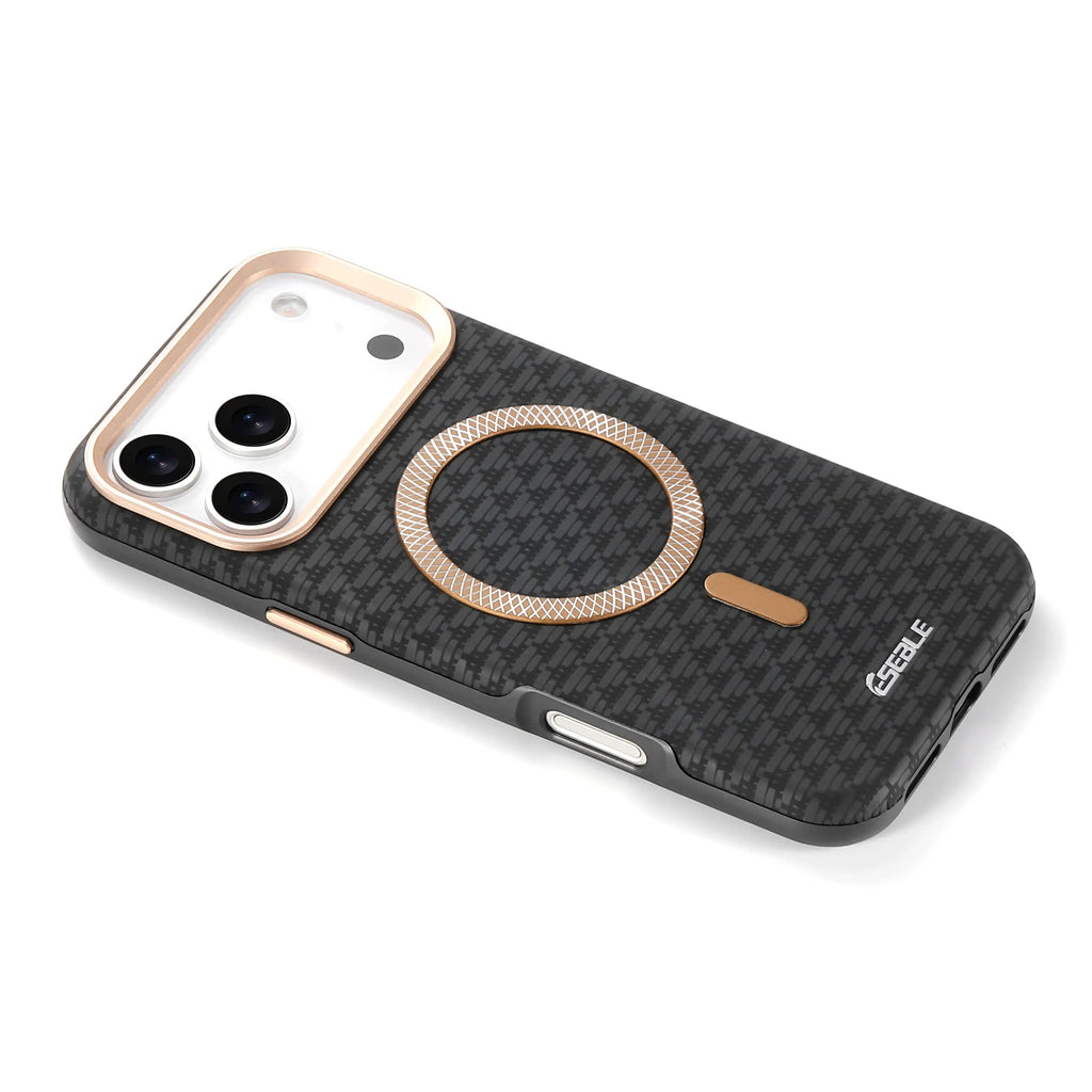 Coque Magnétique Premium Style Class – Design Élégant avec Anneau Métallique Compatible MagSafe