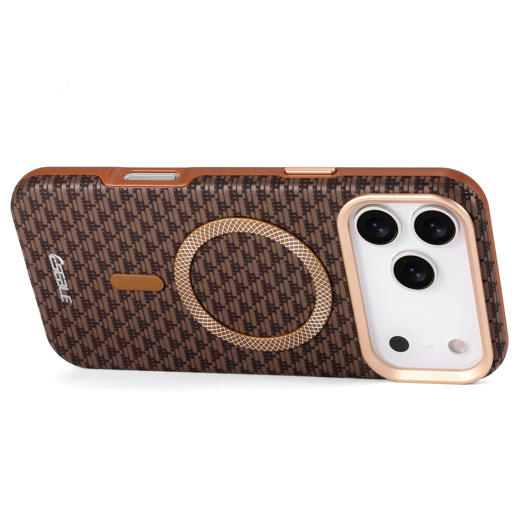 Coque Magnétique Premium Style Class – Design Élégant avec Anneau Métallique Compatible MagSafe