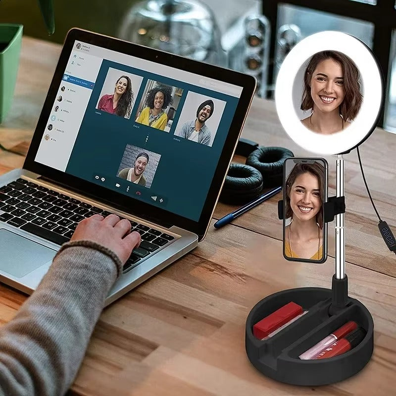 Miroir LED HD USB-C – Rotation 360° avec Support Téléphone 🔥