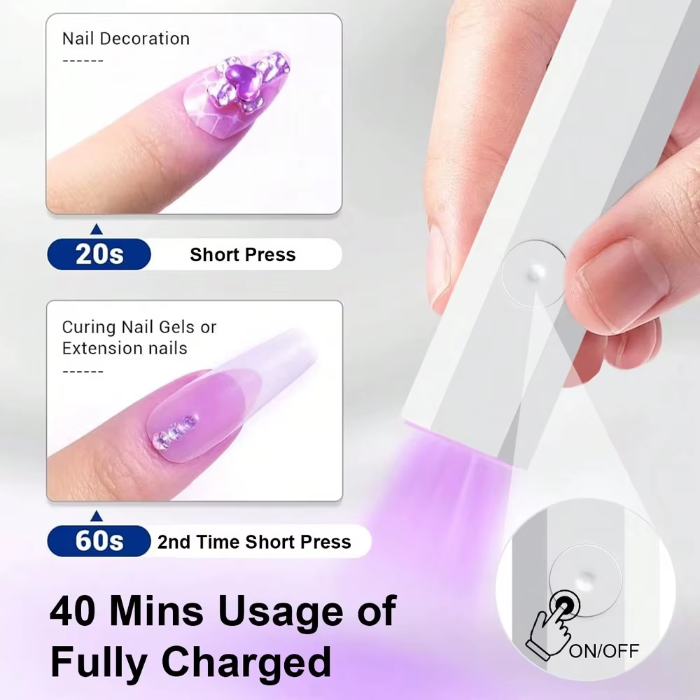 Lampe UV/LED Portable pour Ongles – Séchage Rapide & Recharge USB - جهاز احترافي لتجفيف طلاء الجل في ثوانٍ