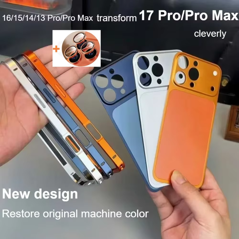 PACK PROMO 🔥  Design iPhone Effet 17 Pro & 17 Pro Max 🍊 – Compatible iPhone 13 / 14 / 15 / 16 Pro & Pro Max