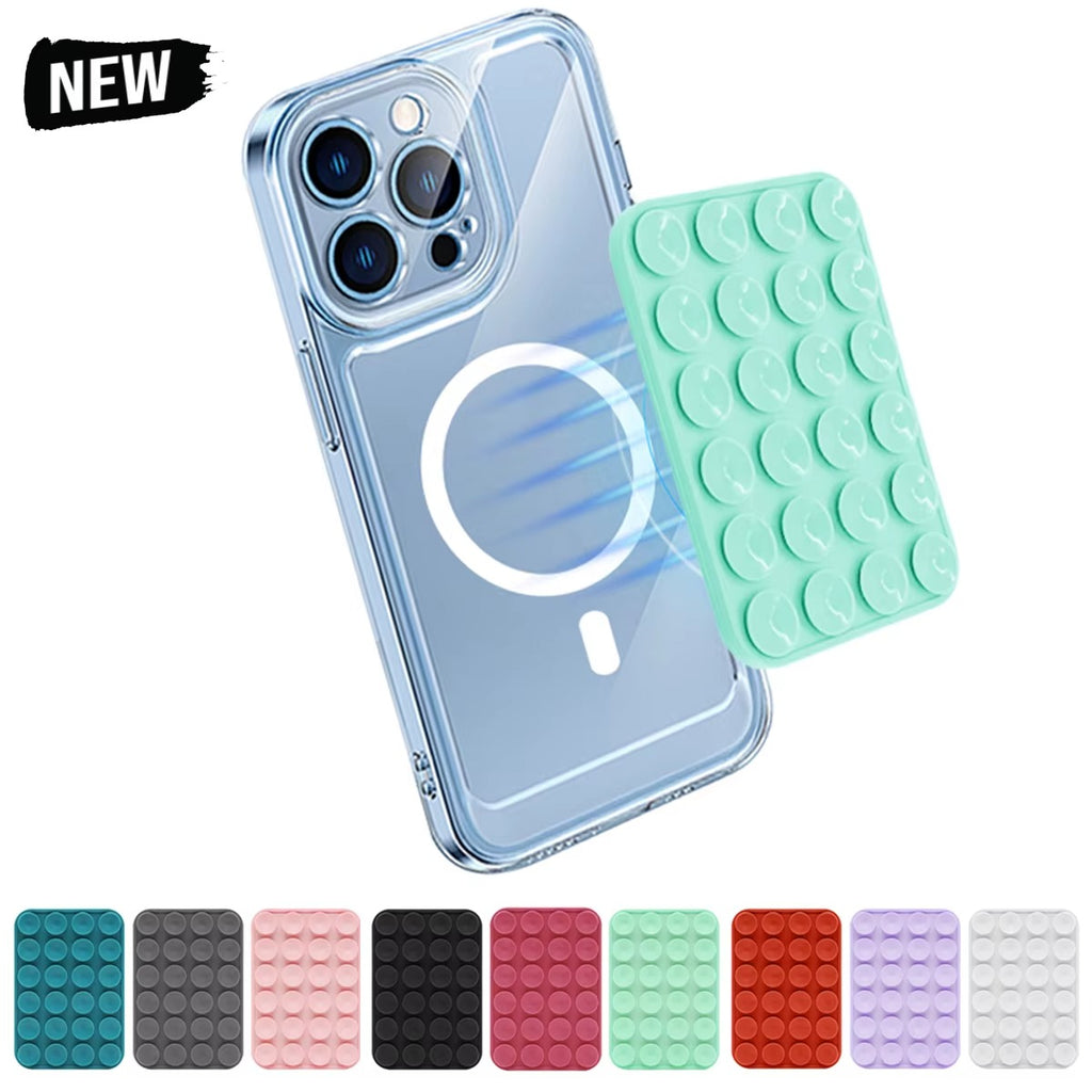 Support Téléphone Magnétique MagSafe à Ventouse en Silicone – Fixation Murale pour iPhone 11 à 17